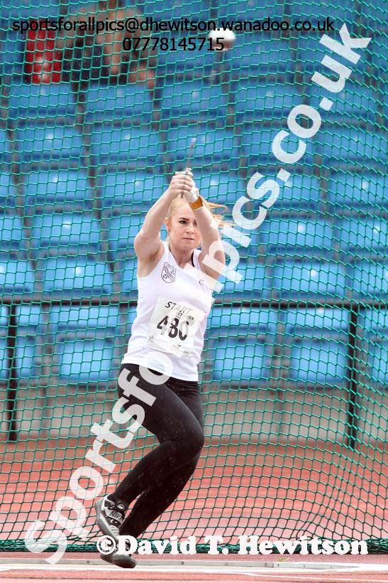 Womens under-20s hammer, Northern Championships, Sport City, Manchester. Photo: David T. Hewitson/Sports for All Pics